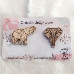 Pin's - Duo Origami (Eléphant)